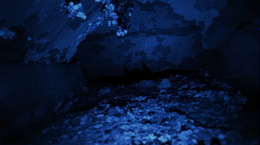 bats hide behind walls