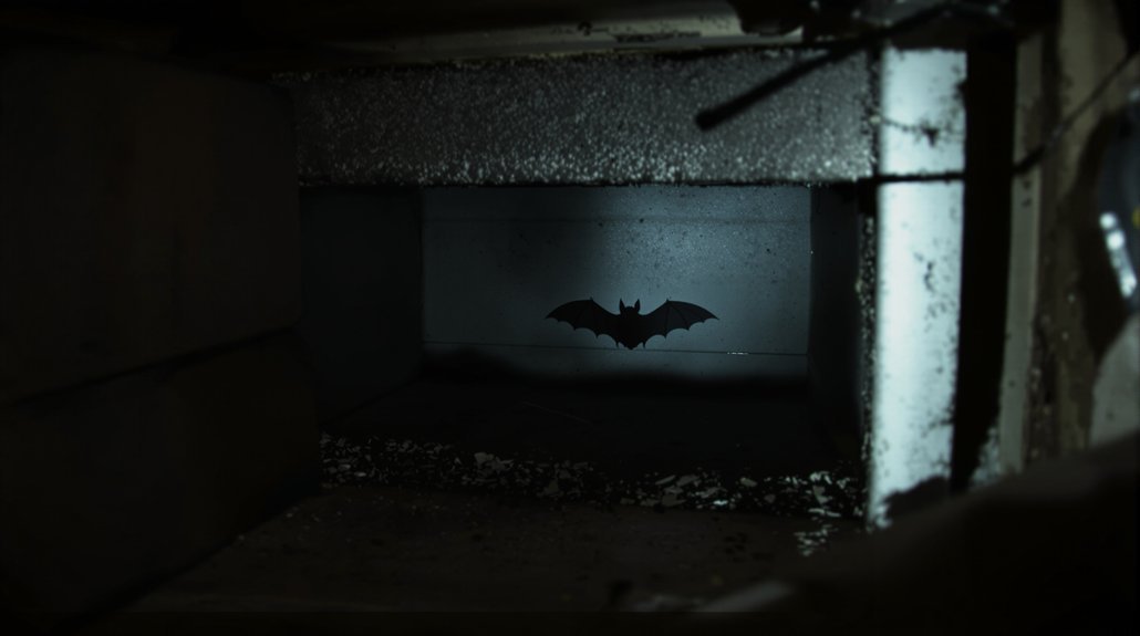 bats hide in dark corners