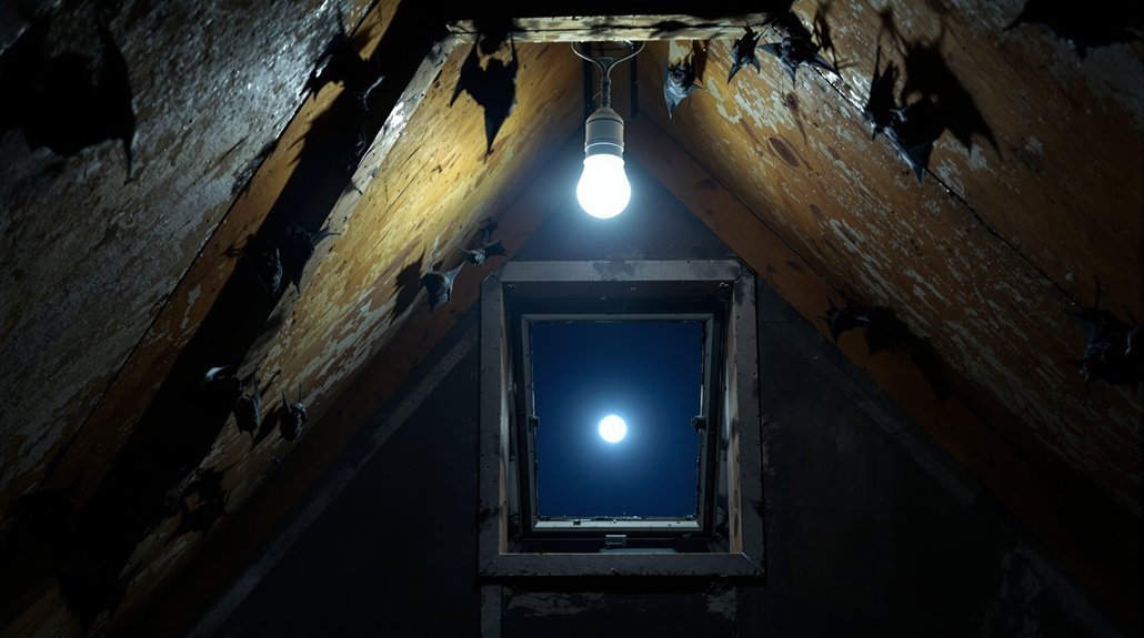 light discourages bat roosting